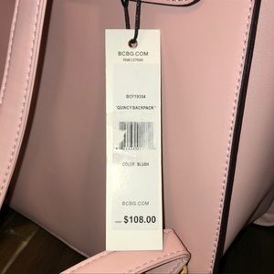 BCBG QUINCY BACKPACK PURSE IN BLUSH NWT